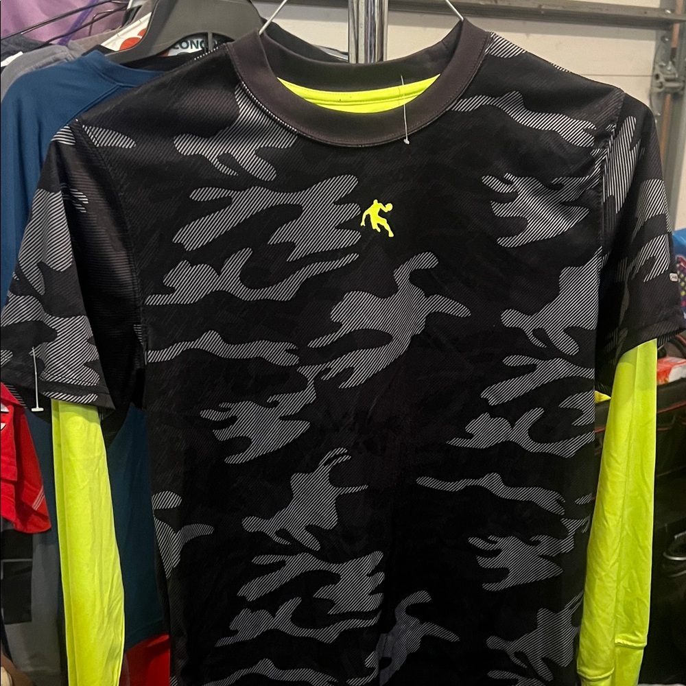 AND1 Black and Gray Camouflage Tee
